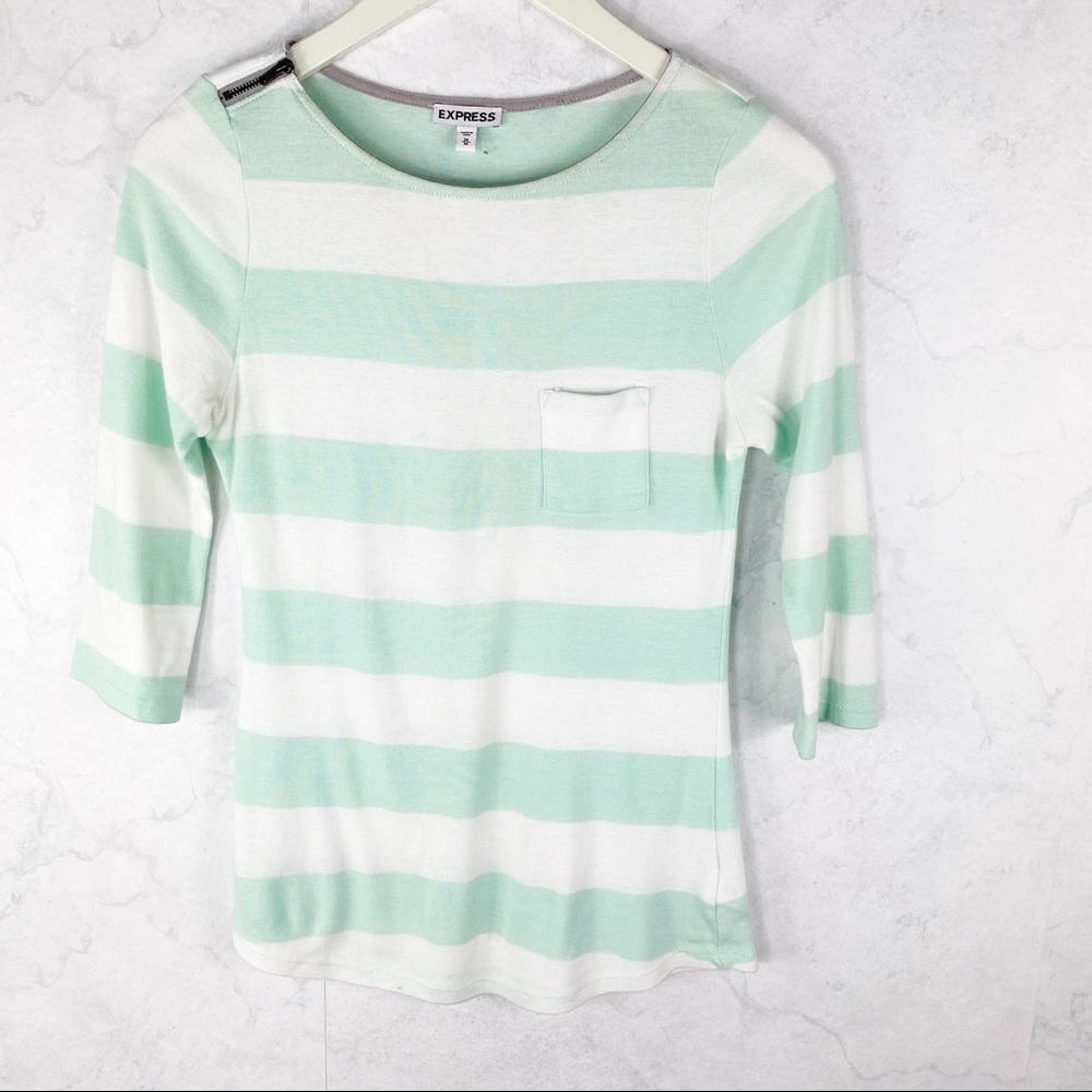 [Express] Classic Mint Stripe Tee